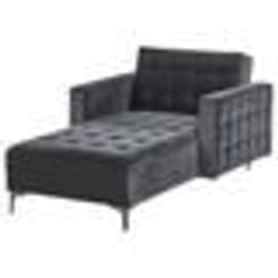 Chaise longue ABERDEEN Velours Noir