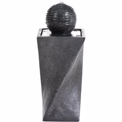 Fontaine extérieure avec lumières LED. D'une simplicité audacieuse, cette fontaine d'extérieur adopte le style industriel mod ...