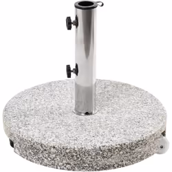 Socle de parasol rond pour l'extérieur. Sécurisez votre parasol avec cette base de haute qualité, fabriquée en granit robuste ...