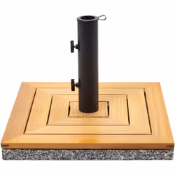 Socle de parasol carré en bois. Cet élégant pied de parasol garantit la stabilité de votre parasol, même par temps venteux. F ...