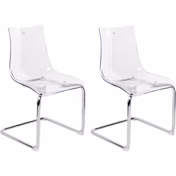 Ensemble de 2 chaises cantilever. Créez un cadre élégant et contemporain avec cet ensemble de chaises, idéal pour les salles  ...