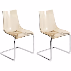 Ensemble de 2 chaises cantilever. Créez un cadre élégant et contemporain avec cet ensemble de chaises, idéal pour les salles  ...