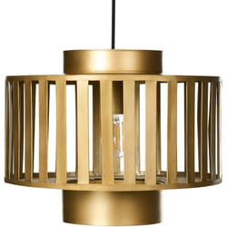 Lampe Suspendue Moderne en Métal Abat-Jour en Fer Plafonnier Laiton Hugli