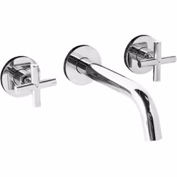Robinet de lavabo à double commande. Ajoutez une touche d'élégance à votre salle de bain avec ce robinet mural pour lavabo, c ...