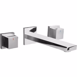 Robinet de lavabo à double commande. Créez un style épuré dans votre salle de bain avec ce mitigeur de lavabo mural, conçu po ...