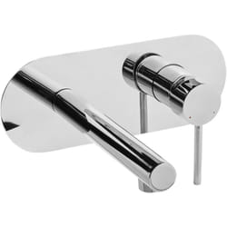 Beliani - Robinet pour Lavabo Mural en Laiton Commande Unique Argenté Clavijo