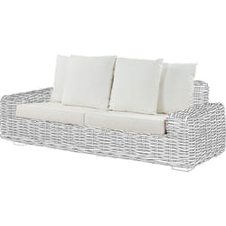Beliani - Ensemble de Housses de Coussins d'Extérieur en Tissu pour Canapé de Jardin Assise et Dossier Blanc Forli