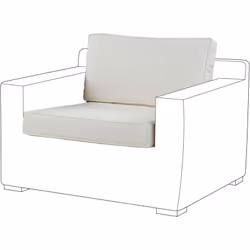 Housses de coussin pour un fauteuil. Ce set de housses de coussin pour l'extérieur permet à votre fauteuil de garder son aspe ...