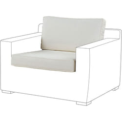 Beliani - Ensemble de Housses de Coussins pour Fauteuil en Tissu Extérieur Jardin Assise et Dossier Blanc Ardea