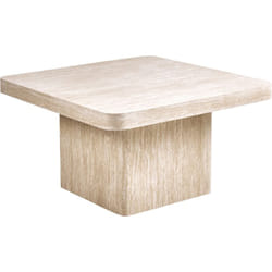 Beliani - Table Basse Moderne en mdf 80 x 80 cm Base Placage en Pierre Beige Duson