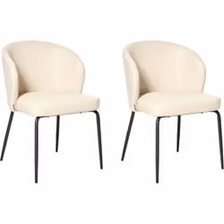 Ensemble de 2 chaises modernes rembourrées. Cette élégante chaise d'appoint ajoute une touche de modernité à n'importe quelle ...