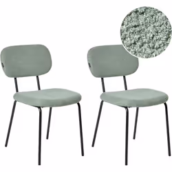 Chaises de salle à manger rembourrées. Cet ensemble de deux chaises de salle à manger en bouclette allie le charme vintage à  ...