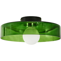 Beliani - Plafonnier en Verre Abat-Jour Rond Montage Encastré Vert Luguse