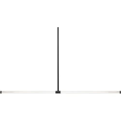 Lampe Suspendue LED Moderne Minimaliste en Métal Forme Linéaire Noire Magara