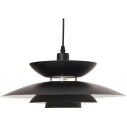Beliani - Lampe Suspendue Vintage en Métal Lampe Pendante Plafonnier Noire Jurga