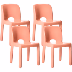 Ensemble de 4 chaises en plastique pour l'intérieur et l'extérieur. Redonnez un coup de jeune à votre jardin ou à votre pisci ...