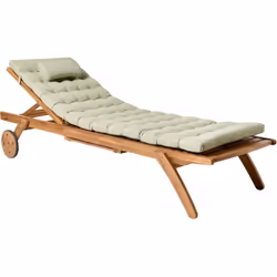 Chaise longue de jardin avec dossier réglable. Cette chaise longue en bois est une combinaison parfaite de longévité et de st ...