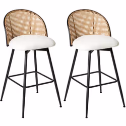 Tabourets de comptoir pivotants avec tresse viennoise. Apportez un charme intemporel et un confort quotidien à votre espace a ...