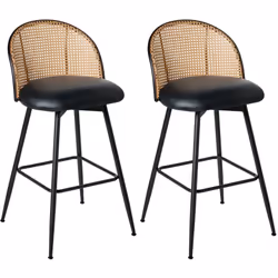 Tabourets de comptoir pivotants avec tresse viennoise. Apportez un charme intemporel et un confort quotidien à votre espace a ...