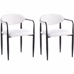 Chaises de salle à manger avec cadres en métal. Cet ensemble de deux chaises est un complément élégant à toute table de salle ...