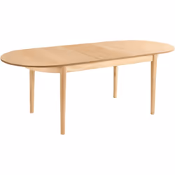 Table de salle à manger ovale. Cette élégante table de salle à manger présente une construction robuste avec un plateau en MD ...