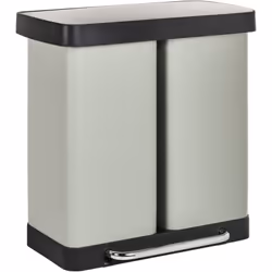 Poubelle double pour cuisine moderne. Parfaite pour les ménages soucieux de l'environnement, cette poubelle en acier inoxydab ...