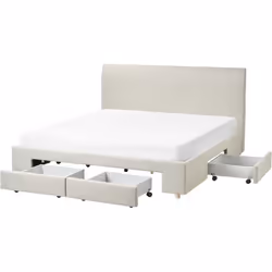 Lit de rangement rembourré. Ce lit à tiroirs spacieux offre un mélange parfait de confort quotidien et de rangement pratique. ...