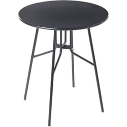 Beliani - Table de Salle à Manger de Jardin en Métal en Fer 64 cm Ronde Noire Taltal