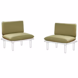 Ensemble de housses de coussins dextérieur FRASCATI Vert olive
