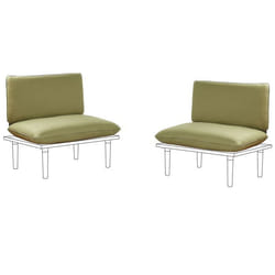 Ensemble de housses de coussins dextérieur FRASCATI Vert olive