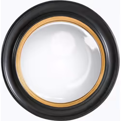 Miroir rond avec cadre robuste noir. Ce miroir mural rond apporte du caractère et de l'élégance à tout décor. Le cadre imite  ...