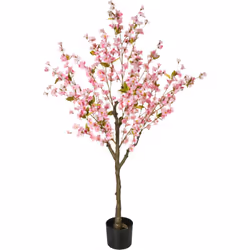 Faux cerisier décoratif. Apportez le charme du printemps à l'intérieur avec ce cerisier en fleurs artificiel. Avec ses fleurs ...