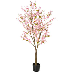Plante Artificielle en Pot en Plastique 180 cm pour Intérieur Accessoire Décoratif Noire Cherry Tree