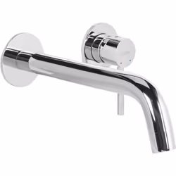 Robinet de lavabo à levier unique. Ce mitigeur mural offre une finition élégante et contemporaine qui s'harmonise parfaitemen ...