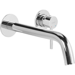 Robinet de Lavabo Mural en Laiton Mitigeur Argenté Traful