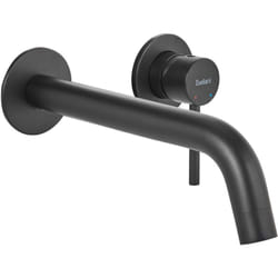 Robinet de Lavabo Mural en Laiton Mitigeur Noir Traful