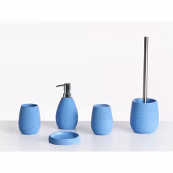 Set de 5 accessoires de salle de bain QUILCA Bleu