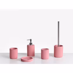 Set de 5 accessoires de salle de bain CAMANA Rose
