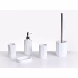 Set de 5 accessoires de salle de bain HUARMEY Blanc