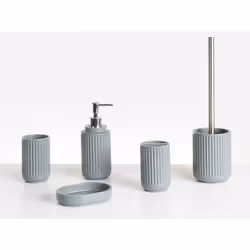Set de 5 accessoires de salle de bain HUARMEY Gris clair