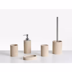 Set de 5 accessoires de salle de bain CHANCAY Beige clair
