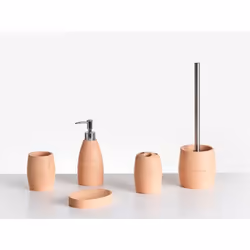 Set de 5 accessoires de salle de bain YARAPA Orange