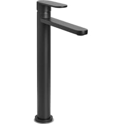 Beliani - Robinet de Lavabo en Laiton Chromé 30 cm Levier Unique Mitigeur Accessoire de Salle de Bain Noir Colhue