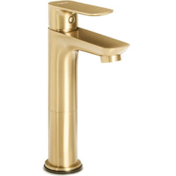 Beliani - Robinet Mitigeur de Lavabo Mitigeur Salle de Bain Mono-Levier 21 cm Laiton Doré Chimbote