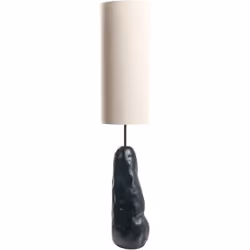 Lampadaire haut avec abat-jour en tissu. Ce lampadaire de style organique apporte une touche artistique à tout espace de vie, ...