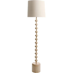 Beliani - Lampadaire Classique en Métal avec Abat-Jour en Tissu Perlé Marron Clair Krios