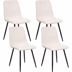 Fauteuils sans accoudoirs. Cet élégant ensemble de 4 chaises donne de l'allure à votre salle à manger. Le rembourrage doux et ...