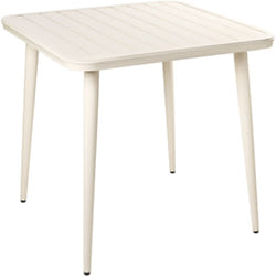 Beliani - Table à Manger de Jardin Moderne Carré 80 x 80 cm Aluminium Beige Clair Naturno