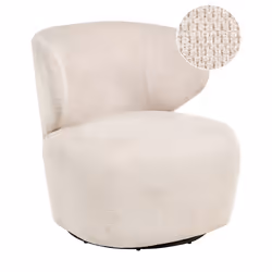 Fauteuil pivotant ALVDAL Tissu Beige