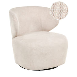 Fauteuil pivotant ALVDAL Tissu Beige